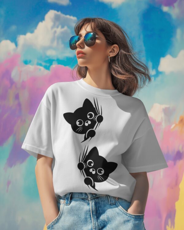Spooky Cat Graphic T-Shirt