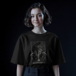 Bold & Stylish Sagittarius Zodiac Oversized T-Shirt | DeesHive