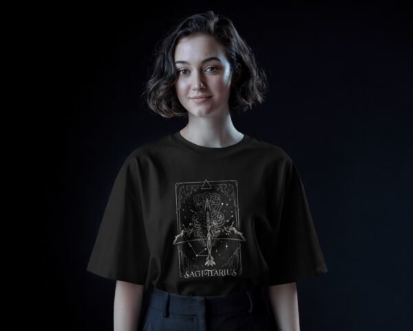 Bold & Stylish Sagittarius Zodiac Oversized T-Shirt | DeesHive