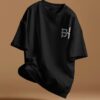 Deeshive X Black Plain Oversized T-shirt