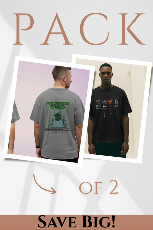 Pack of 2 oversized tees