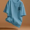 Sky Blue Plain Oversize T-Shirt.