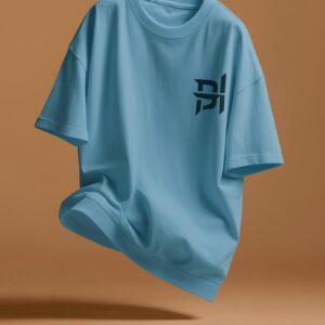 Sky Blue Plain Oversized T-Shirt