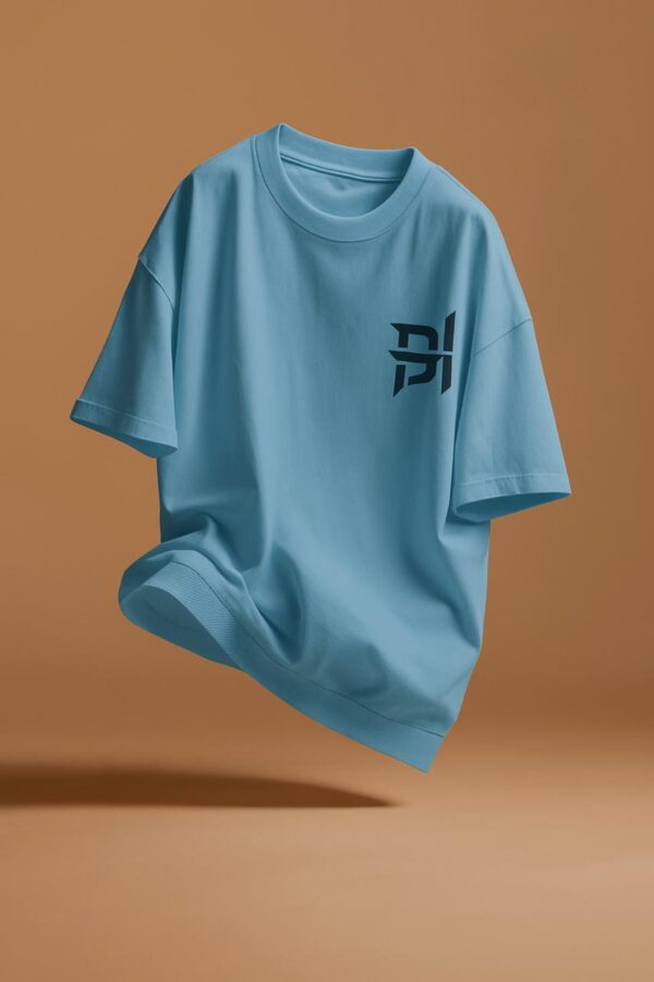 Sky Blue Plain Oversize T-Shirt.