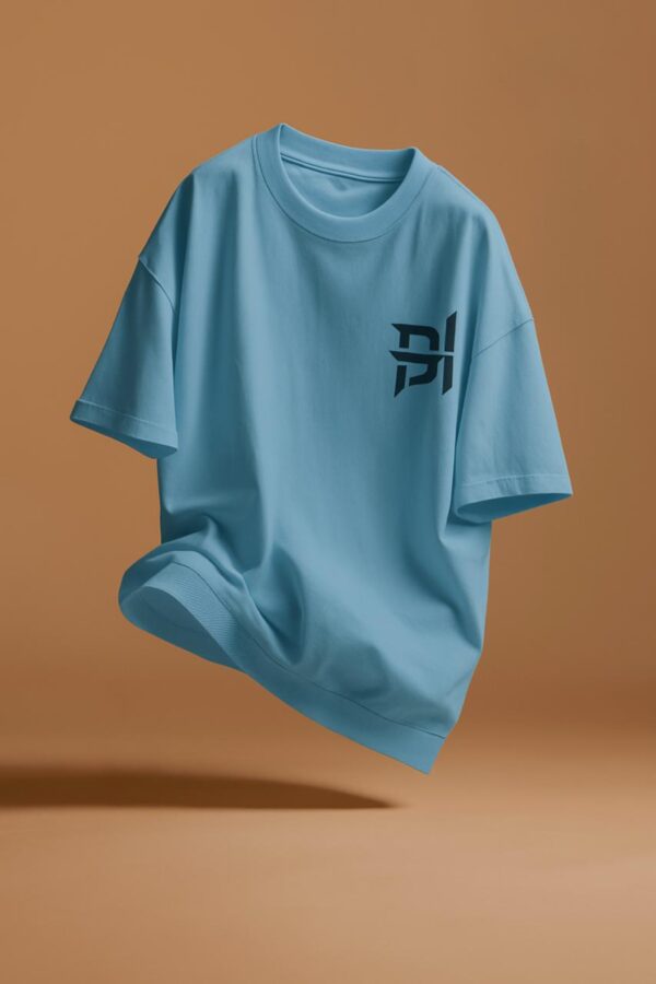 Sky Blue Plain Oversized T-Shirt