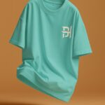 plain oversized aqua t-shirt