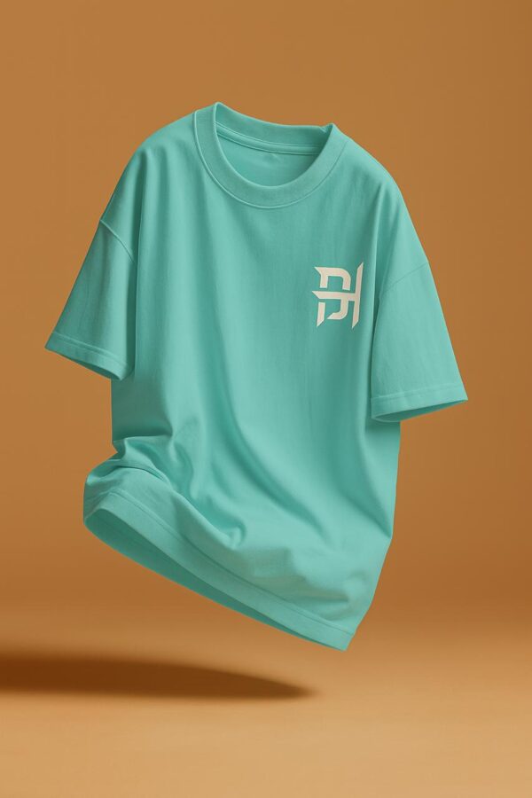 plain oversized aqua t-shirt