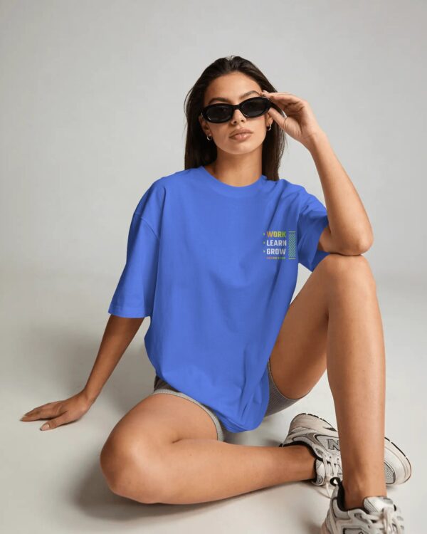 Work Learn Grow Oversized T-Shirt