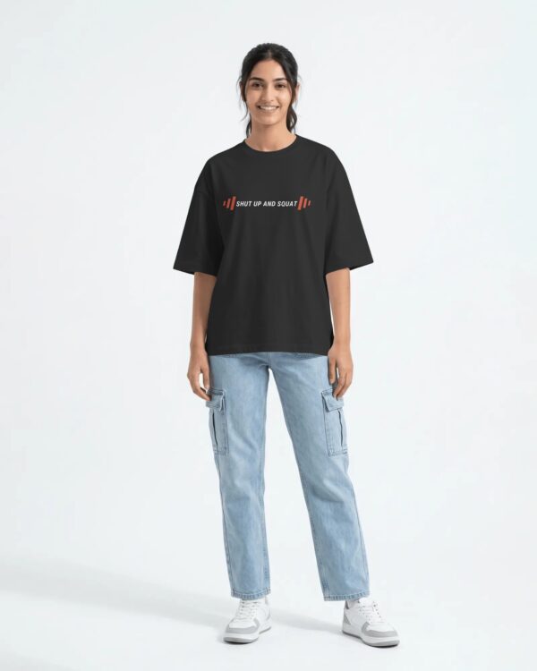 Shut Up and Squat Oversized Gym T-Shirt