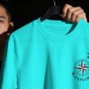 oversized t-shirt aqua blue