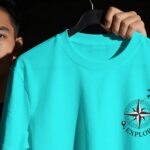 oversized t-shirt aqua blue