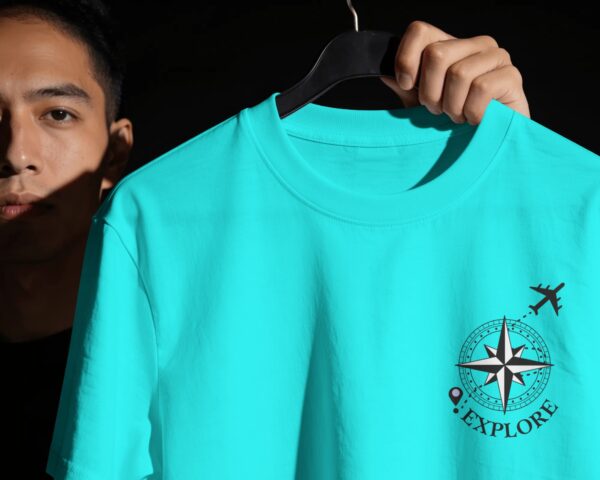 oversized t-shirt aqua blue