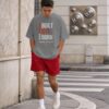 Built Not Born Oversized Gym T-Shirt