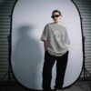 240 gsm oversized t-shirt, grey graphic t-shirt,