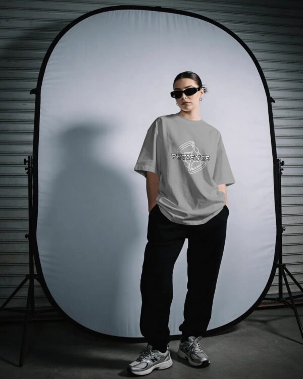240 gsm oversized t-shirt, grey graphic t-shirt,